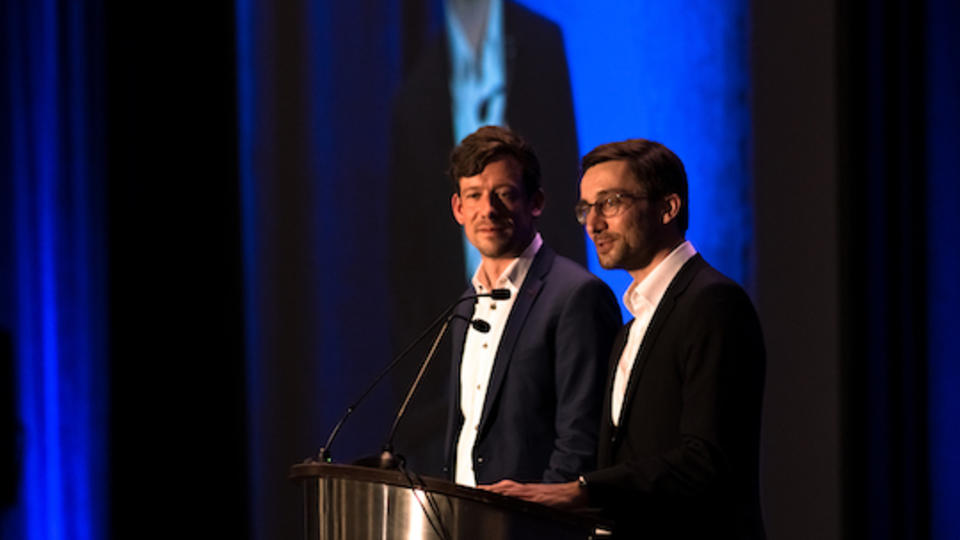 lidrotech founders at podium