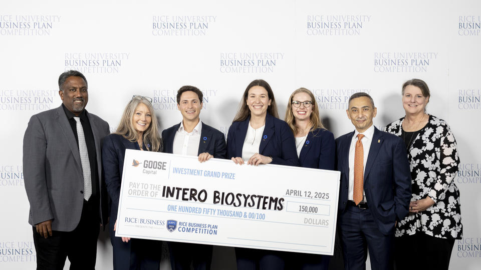 Intero Biosystems: Paul Cherukuri, Anne Perigo, Don Sobell, Charlie Childs, Madeline Eiken, Peter Rodriguez, Kelly Fox.